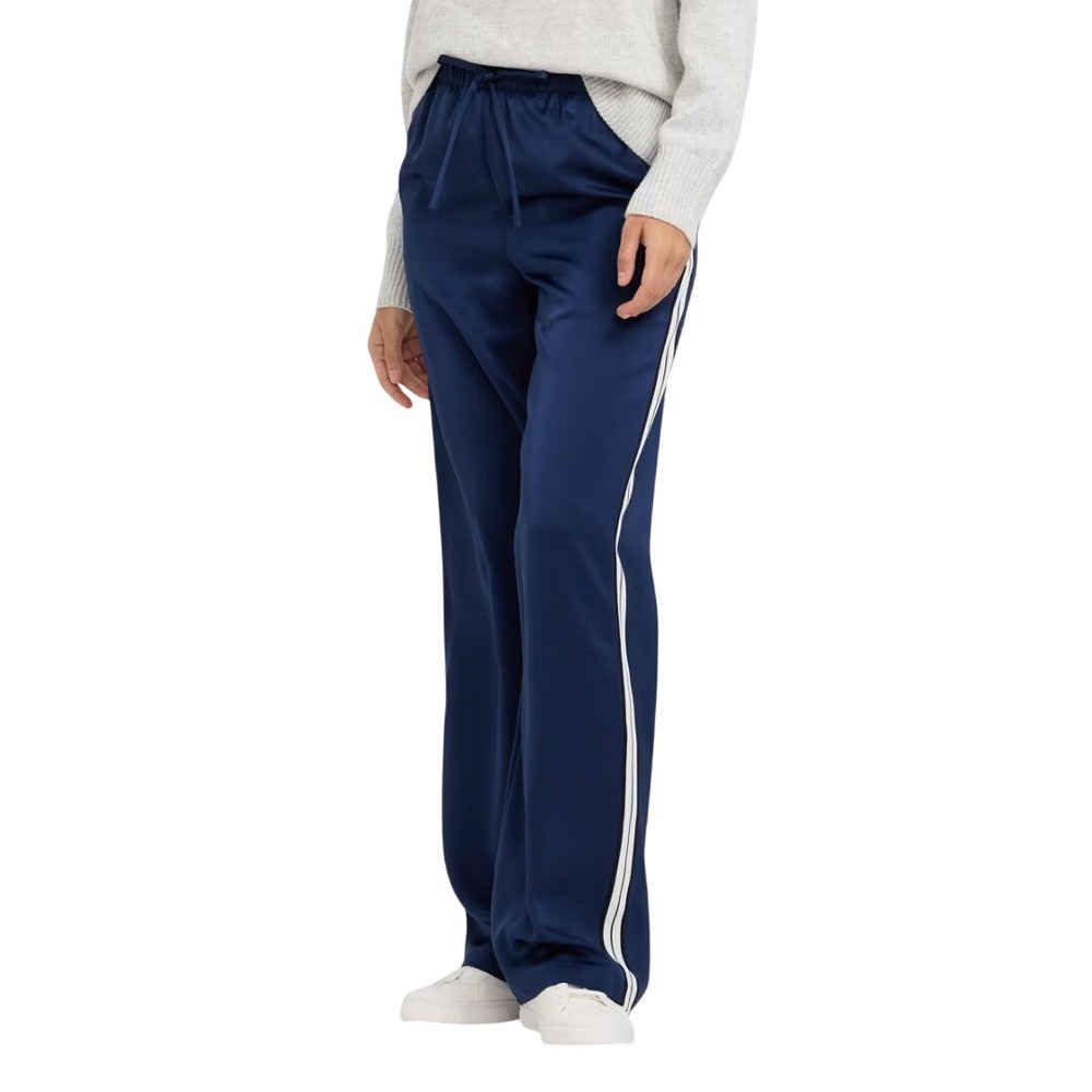 A New Day Women's Navy Wide Leg Track Pull On Pants Size XS Long